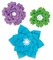 Carson Dellosa Creatively Inspired 3-Piece 3D Large Paper Flowers, Purple, Green, and Blue Spring Bulletin Board Decorations for Party, Baby Shower, Classroom Decor, and More
